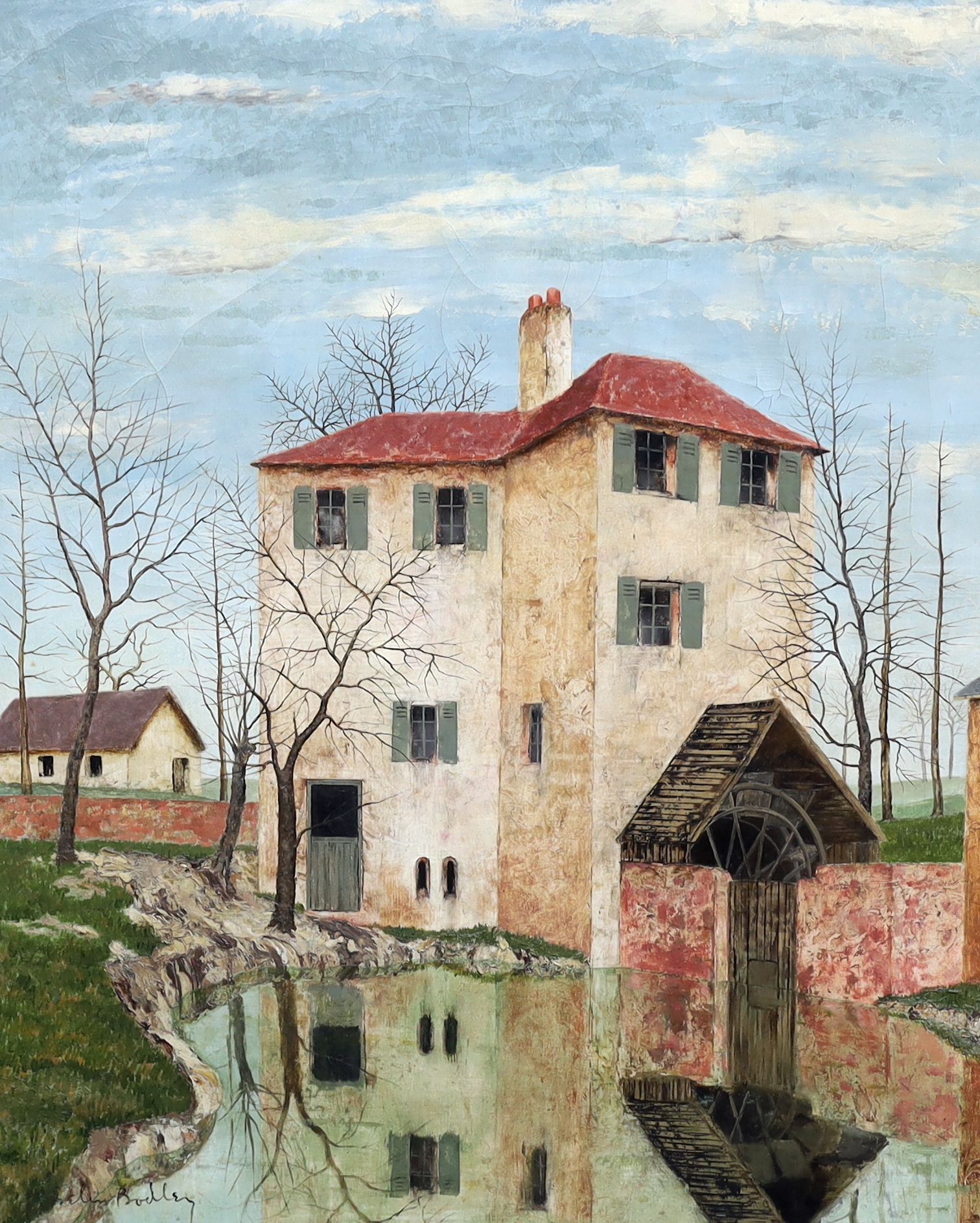 Josselin Reginald Courtenay Bodley (British 1893-1974), Watermill in France, oil on canvas, 60 x 48cm